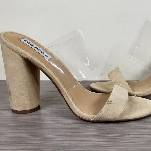 Steve Madden Cheers Slide Sandal, Nude Suede, Womens Size 9.5 M - Picture 8 of 11